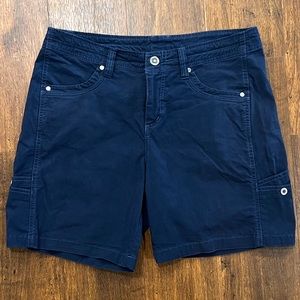 KUHL Women's Navy Blue Bermuda Cargo Outdoor Treckr Hiking Shorts Sz 10 Active
